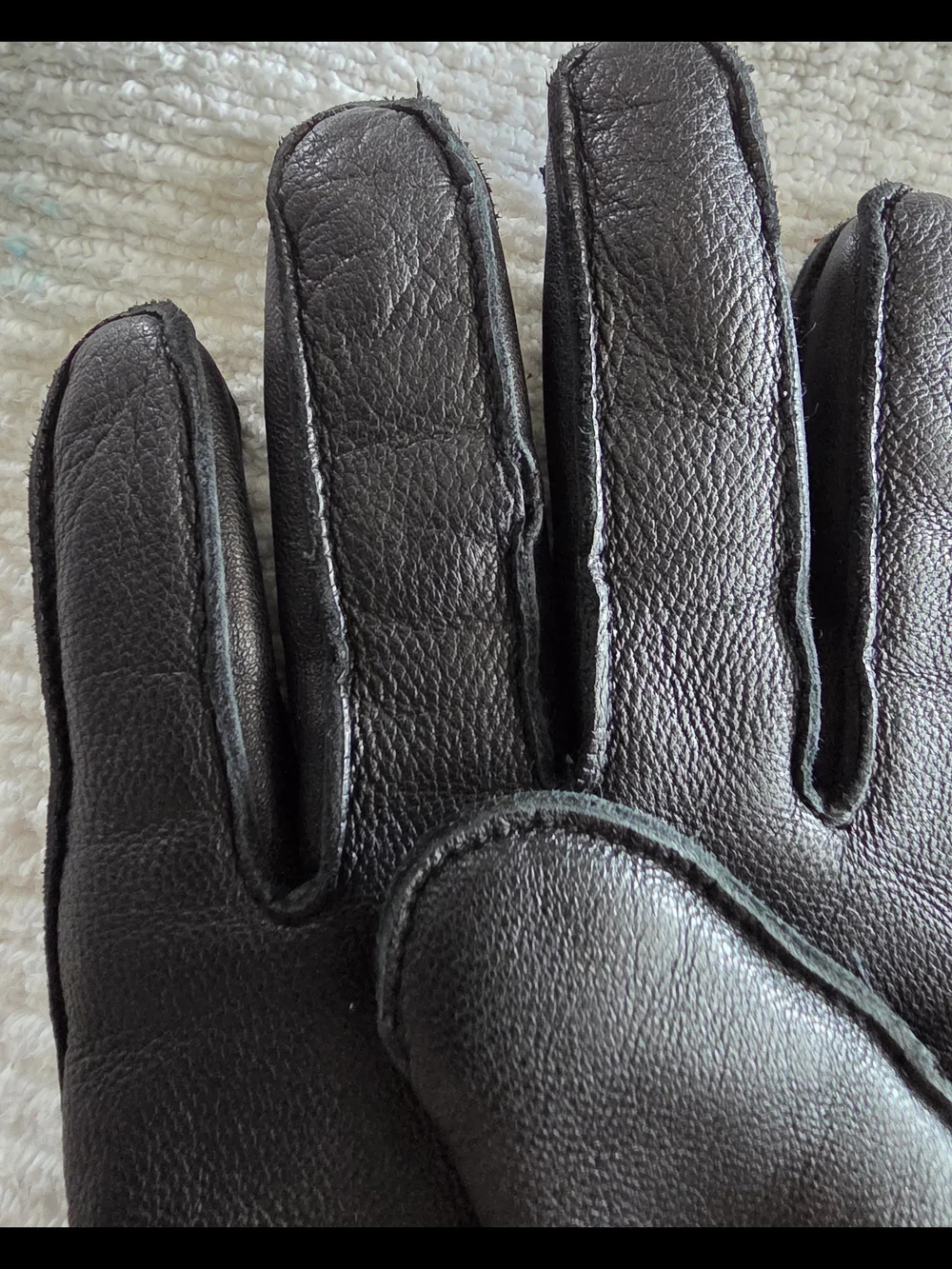 Etienne Aigner Black Leather Men's Gloves with Subtle Logo